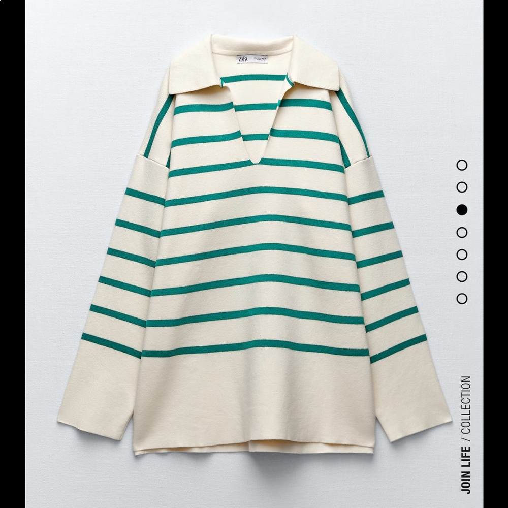 ZARA Oversized Striped Knit Sweater